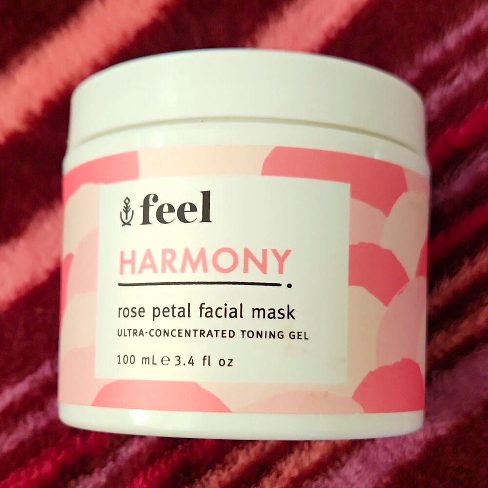 Feel Harmony Rose Facial Mask Gel, Hydrating, Vitamin C & E - 3.4 fl oz